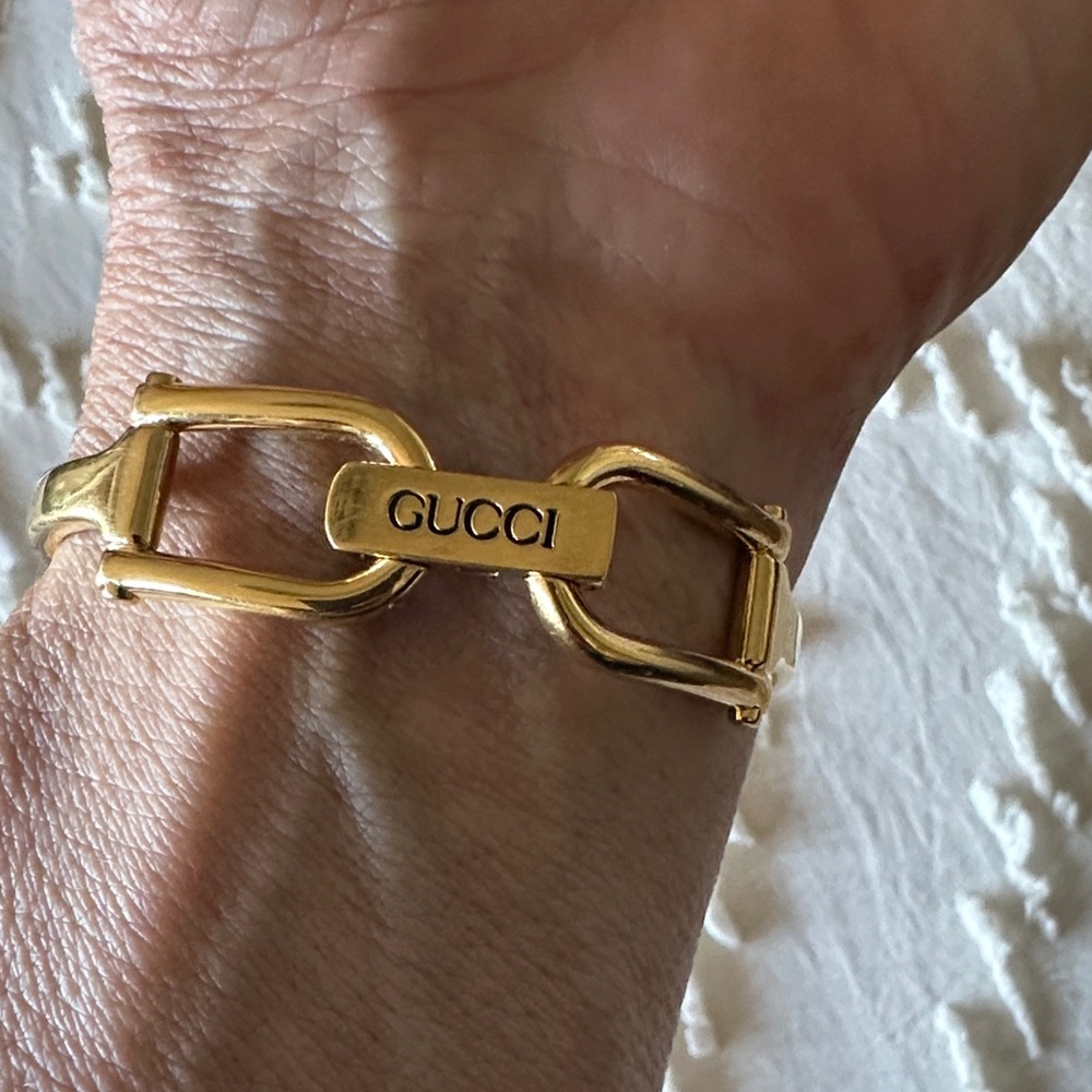 Gucci Gold-Tone Rectangular Timepiece - image 3